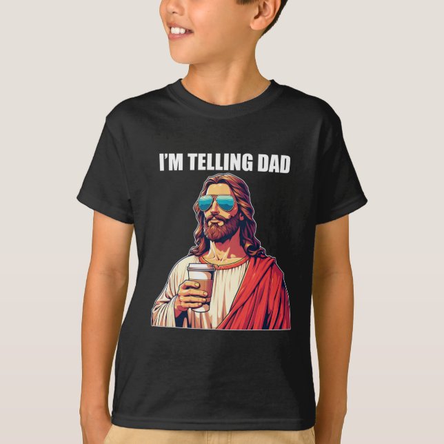 Estou a dizer "Pai Camisa Engraçada Cristão Religi (Frente)