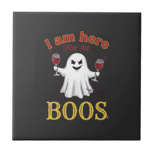 Estou Aqui Boos Halloween Fantasma Copos de Vinho 