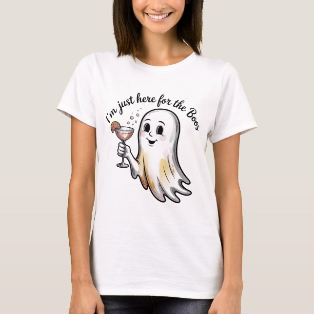 Estou aqui para a Camisa dos Boos | Funny Ghost Dr (Frente)