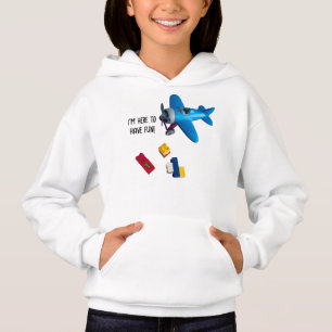 Estou aqui para me divertir! camiseta com brinqued