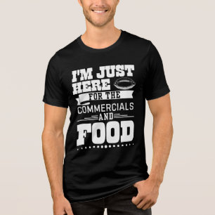 Estou aqui para o comercial e a comida