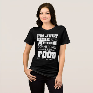 Estou aqui para o comercial e a comida