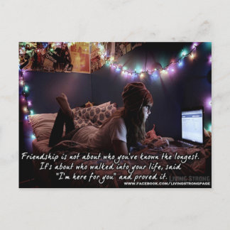 Estou aqui para o seu cartão postal de amizade
