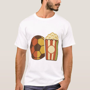 Estou Aqui Pelo Futebol E Lanches Camiseta Diverti