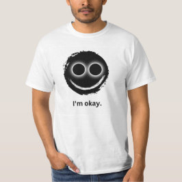 "Estou bem." Camisa branca