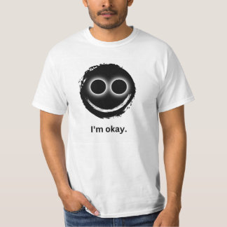 "Estou bem." Camisa branca