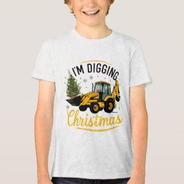 Estou Cavando Árvore de Natal Excavadeira Fofa par