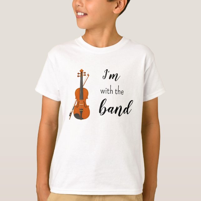 Estou com a Banda Camiseta Violin Kids (Frente)