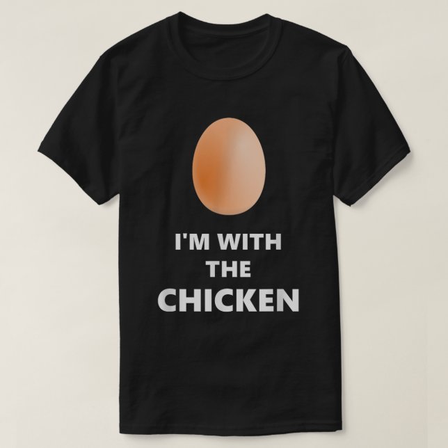 Estou Com a Camisa do Ovo Engraçado de Frango (Frente do Design)