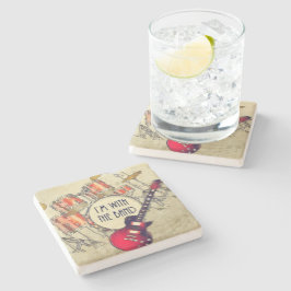 Estou com a Porta copos de pedra Banda