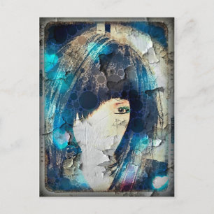 Estou com cartão postal azul Wig