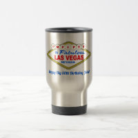 ESTOU COM CINQUENTA em LAS VEGAS Caneca de Viagem