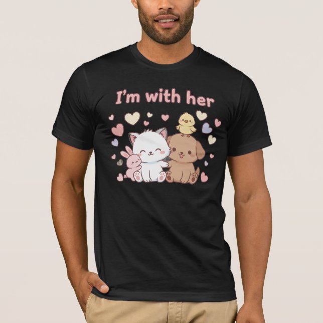 Estou com Ela – Conjunto de Camisetas de Dia dos N (Frente)