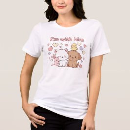 Estou com Ele – Par de Camisetas de Casal para o D