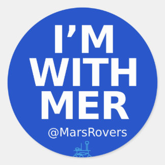 "Estou com MER" adesivo brilhante