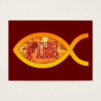 Estou em FOGO por Cristo - Cartão de Trato de Peix