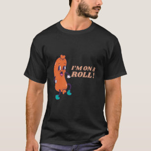 Estou em uma camiseta rolada - Engraçada salsicha 