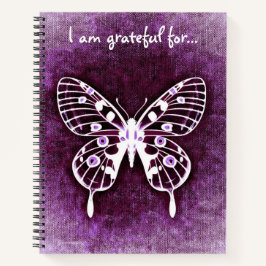 Estou grato pelo notebook Purple Butterfly Large