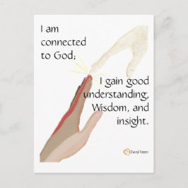 Estou ligado a Deus, ganho bons cartões postais.