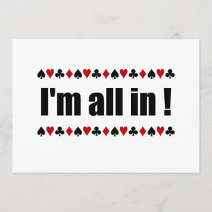 Estou no convite de pôquer