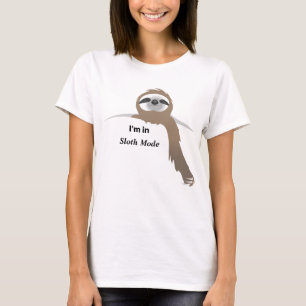 Estou no Modo Preguiça Camiseta Raspada Preguiça D