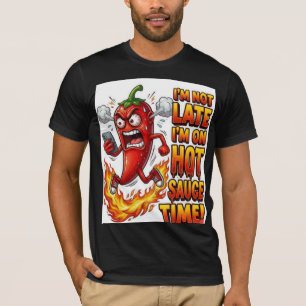 Estou no Tempo da Molho Picante Camiseta Engraçada