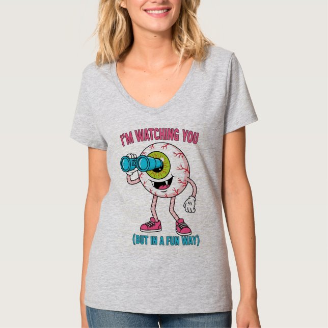 Estou Observando Você – Camiseta de Olho de Desenh (Frente)