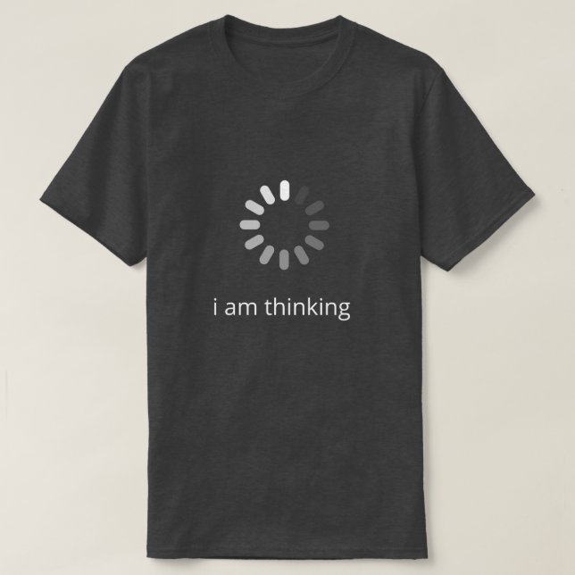 estou pensando em uma camisa preta engraçada (Frente do Design)
