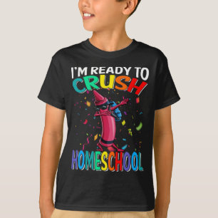 Estou pronto para esmagar a camiseta do colégio d