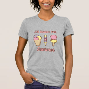 Estou pronto para o verão camiseta engraçada de so