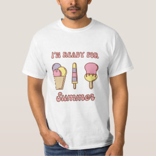Estou pronto para o verão camiseta engraçada de so