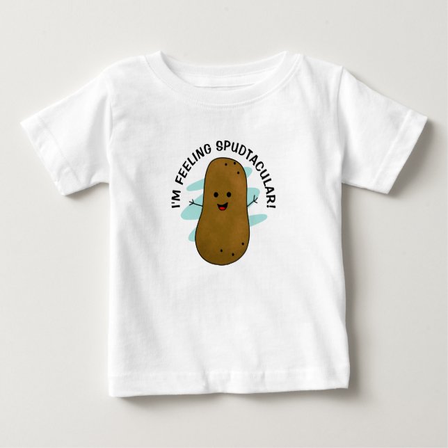 Estou Sentindo Uma Camiseta De Bebê De Batata Spud (Frente)