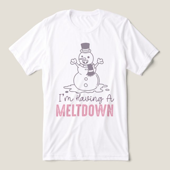 Estou tendo uma fusão - Design de Snowman engraçad (Design frontal)