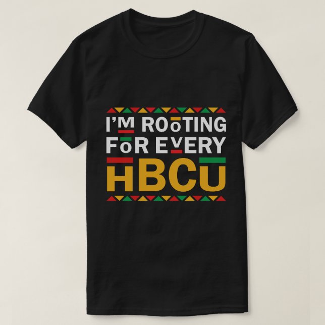Estou torcendo por cada camisa HBCU, Afro-American (Frente do Design)