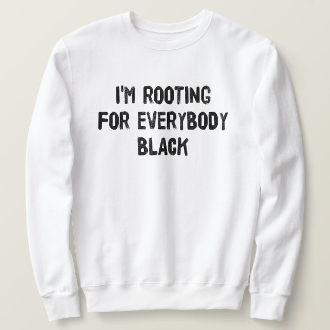 Estou torcendo por todos os camisetas negras (Frente do Design)