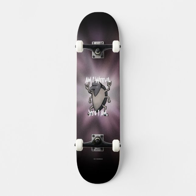 Estou usando skate de desenhos de metal pesado (Frente)