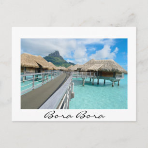 Estouro sobre Bora Bora — cartão postal branco