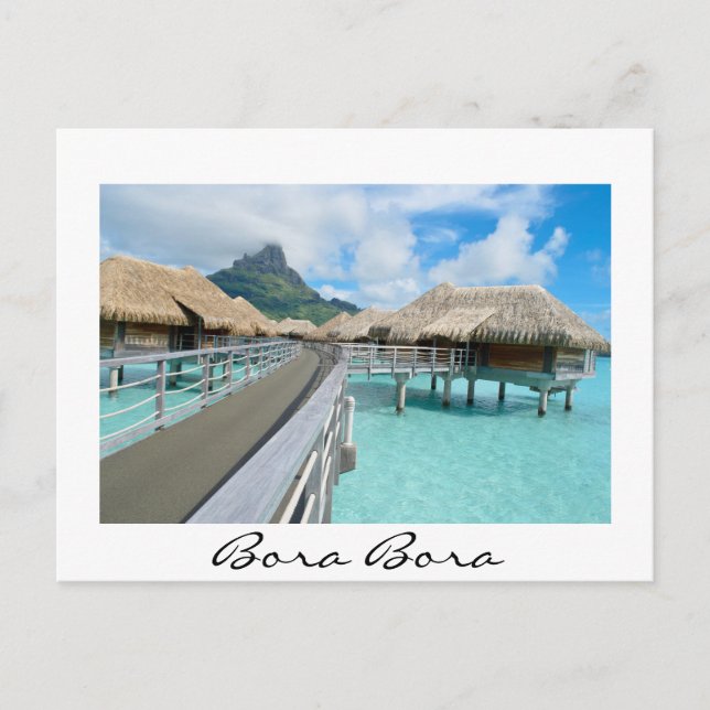 Estouro sobre Bora Bora — cartão postal branco (Frente)