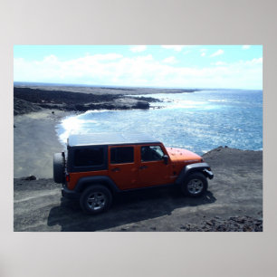 Estrada ao poster da opinião da praia da aventura