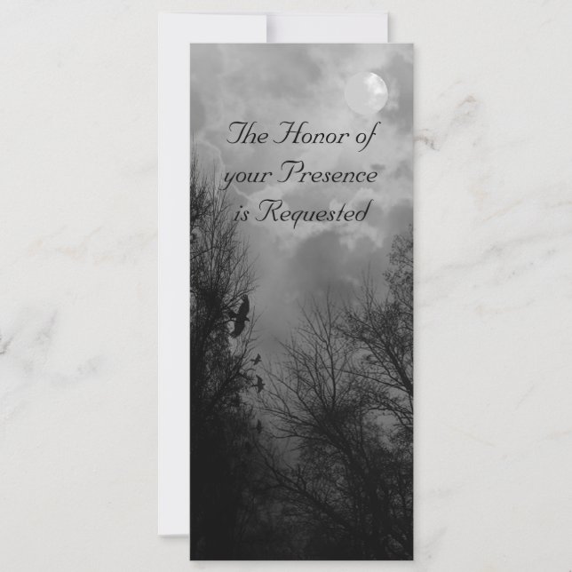 Estrada assombrada com Convite Personalizado de Ca (Frente)