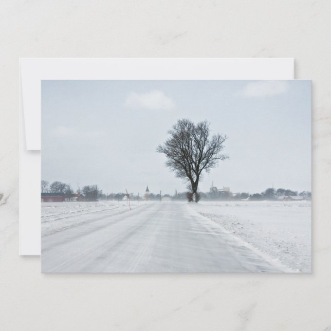 Estrada de inverno rural (Frente)
