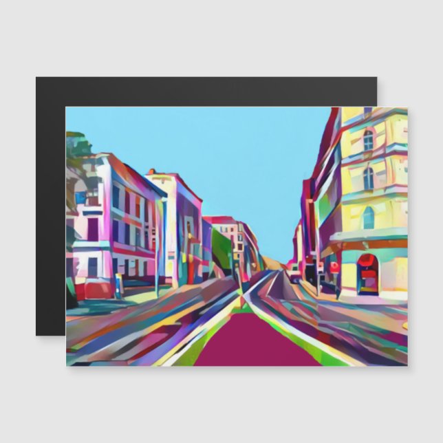 Estrada em Viena, Áustria - Cartão Magnético (Frente/Verso)