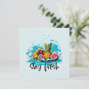 Estrada Fresca - Verão - Frutas tropicais de aquar