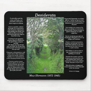 Estrada Mousepad da grama dos DESIDERATA