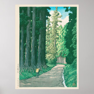 Estrada para Nikko Forest Art Impressão