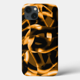 Estranho emaranhado de fitas queimadas, preto e la