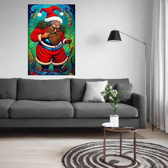 Estranho retrato de Papai Noel | AI Art Poster (Criador carregado)