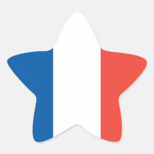 Estrela Adesivo da Bandeira Francesa