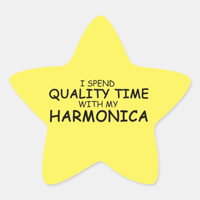 Estrela Adesivo da Harmonica de Tempo de Qualidade (Frente)
