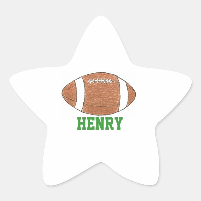 Estrela Adesivo de nome de futebol superstar (Frente)